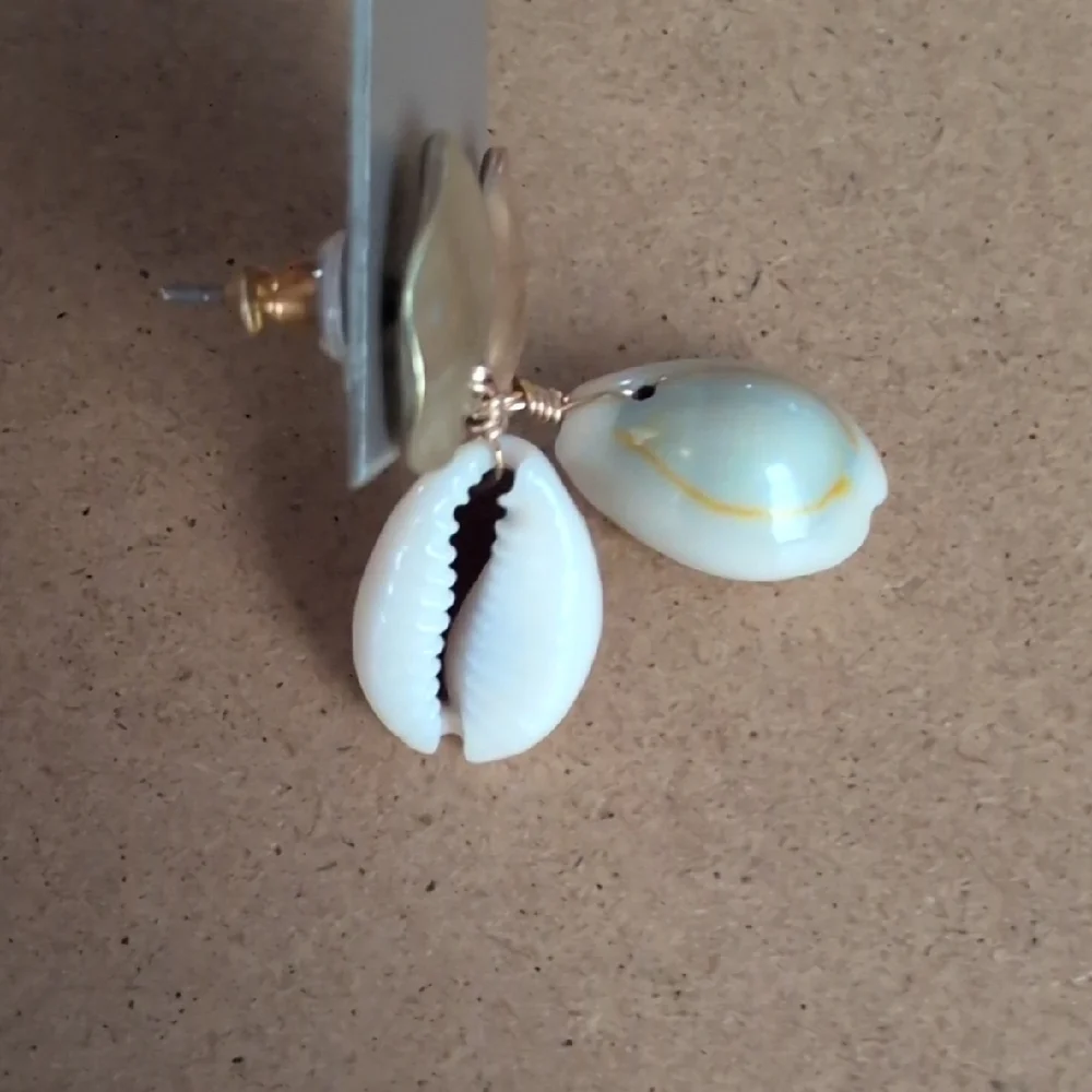 J. Jill Gold and Cream Shell Earrings